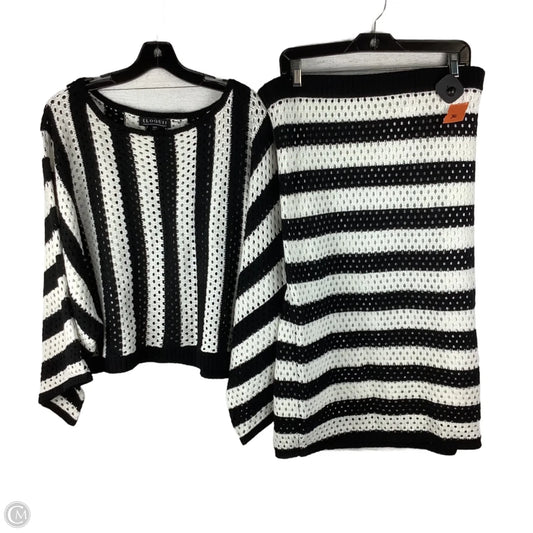 Skirt Set 2pc By Eloquii In Black & White, Size: 18/20 (XXL)
