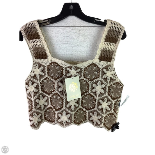 Top Sleeveless By Rebellion In Bronze, Size: Xs
