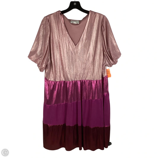 Dress Casual Short By Loveriche In Pink, Size: 1x