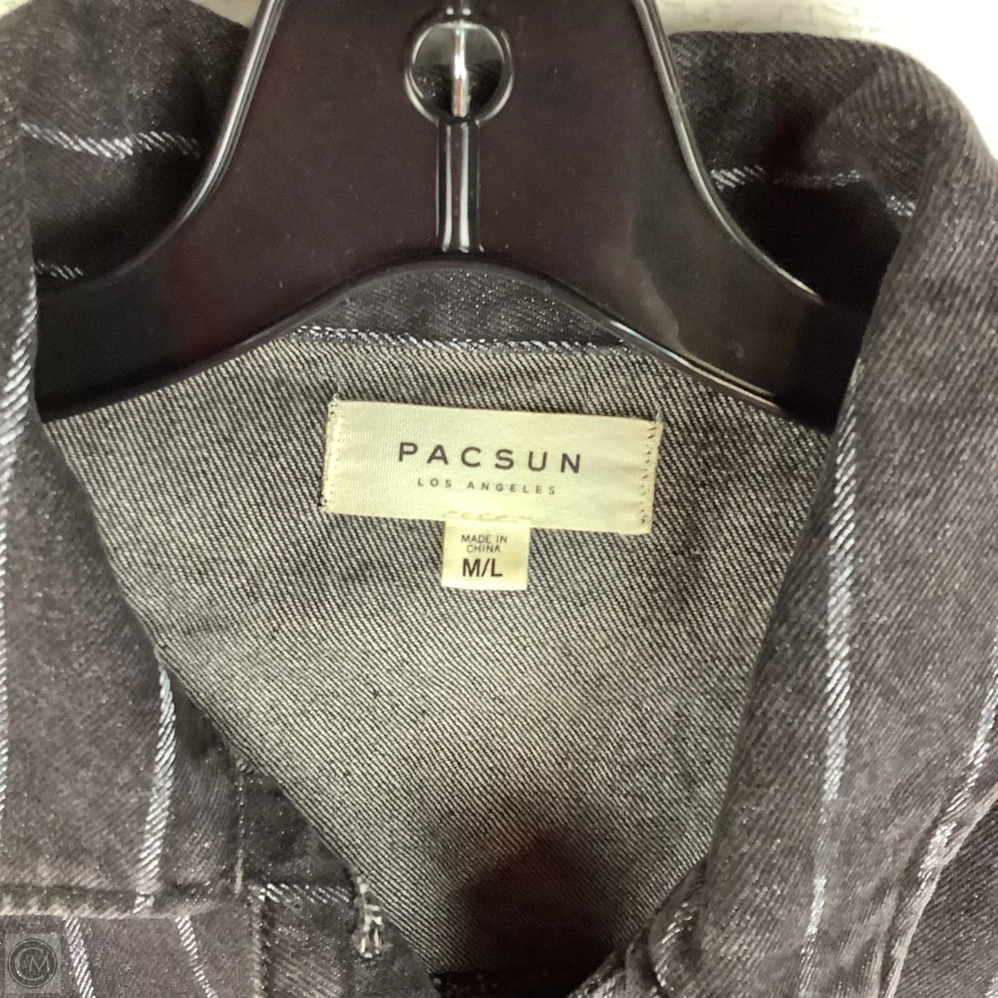 Jacket Denim By Pacsun In Black, Size: M/L