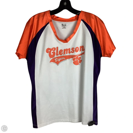 Top Short Sleeve By Clothes Mentor In White, Size: L