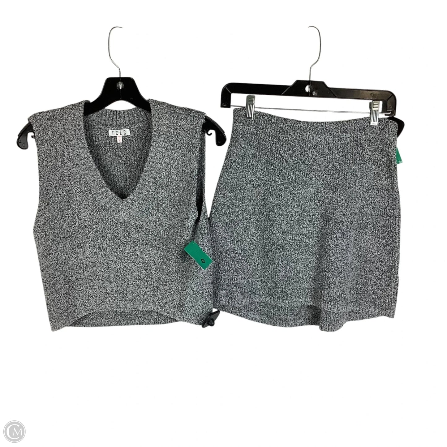 Skirt Set 2pc By Tcec In Grey, Size: S