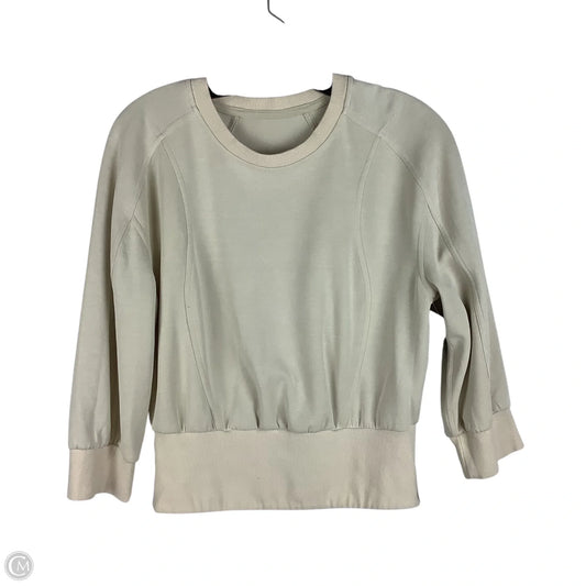Athletic Sweatshirt Crewneck By Lululemon In Beige, Size: Estimated 6