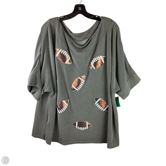 Top Short Sleeve By Clothes Mentor In Grey, Size: Xl