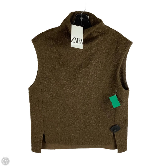 Vest Sweater By Zara In Brown, Size: S
