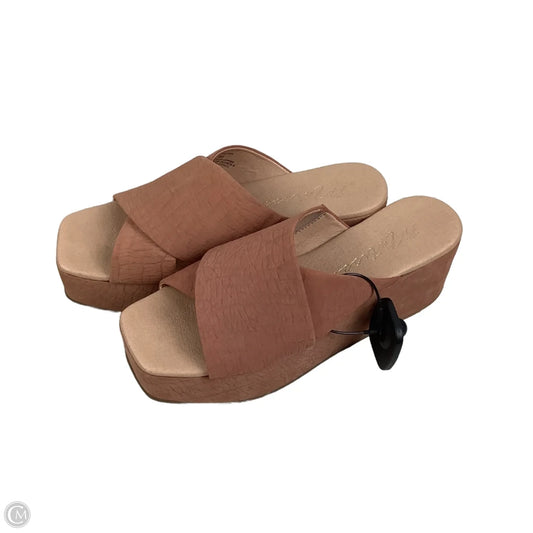 Sandals Heels Platform By Matisse In Coral, Size: 8