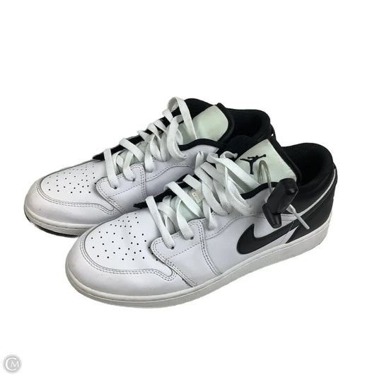 Shoes Luxury Designer By Jordan In Black & White, Size: 7YOUTH/Womens 8.5