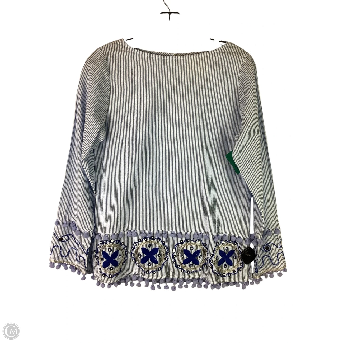 Top Long Sleeve By Sail To Sable In Blue, Size: Xs