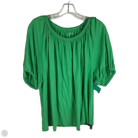 Top Short Sleeve By Loft In Green, Size: Xxl