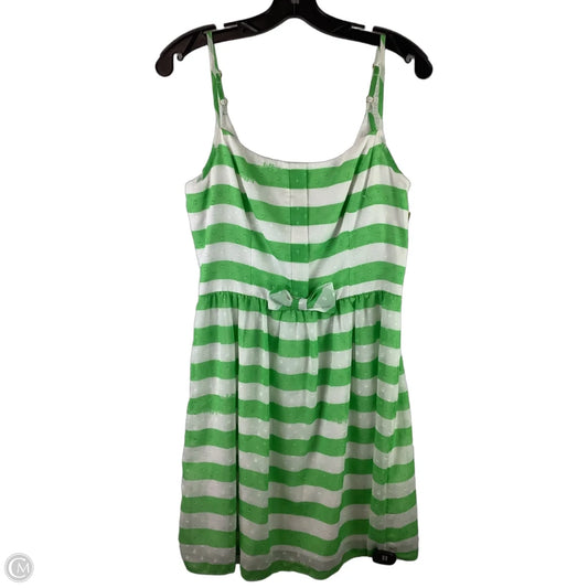 Dress Designer By Lilly Pulitzer In Green & White, Size: 8