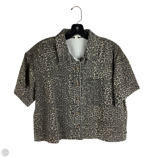 Top Short Sleeve By Wishlist In Animal Print, Size: S