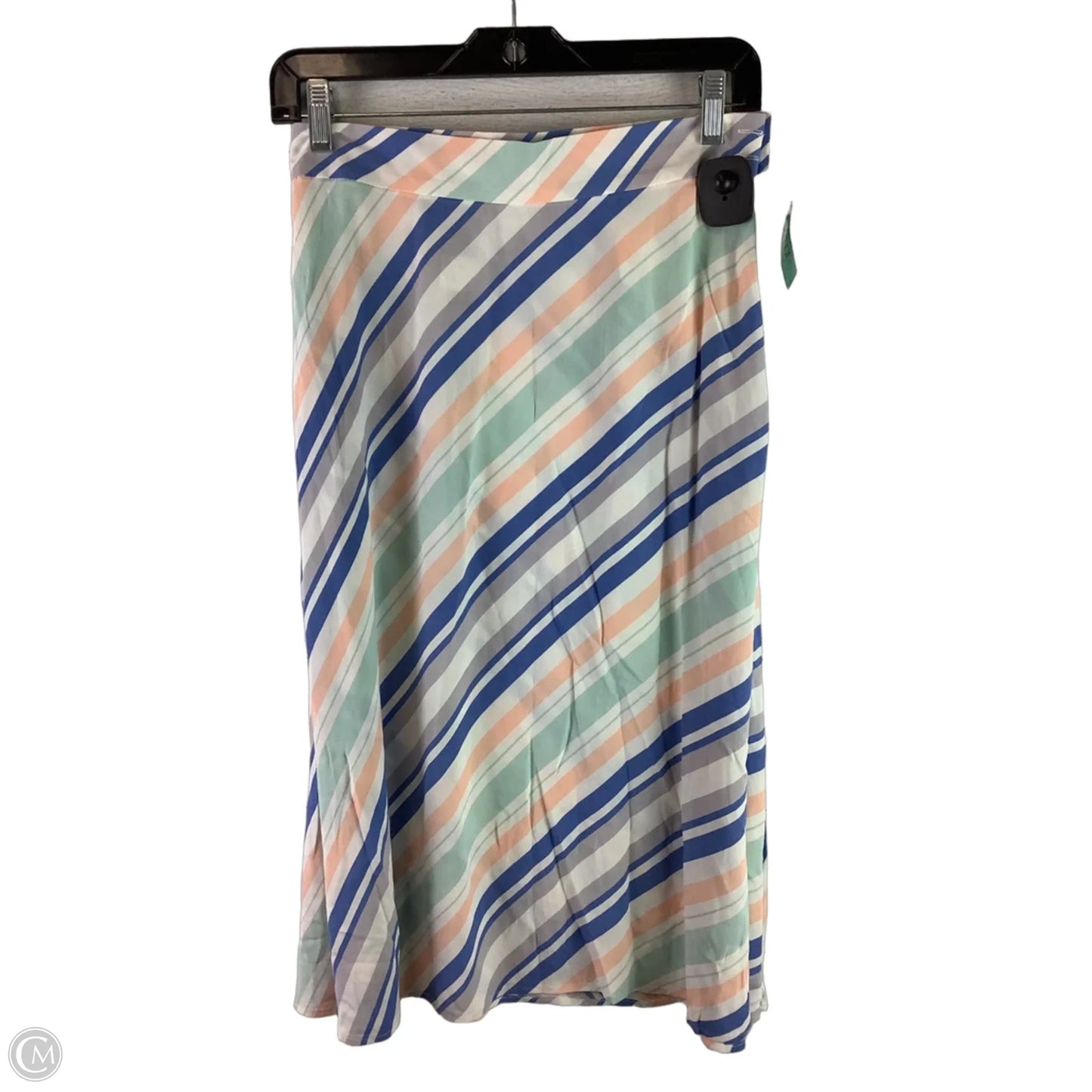 Skirt Maxi By Loft In Striped Pattern, Size: 8