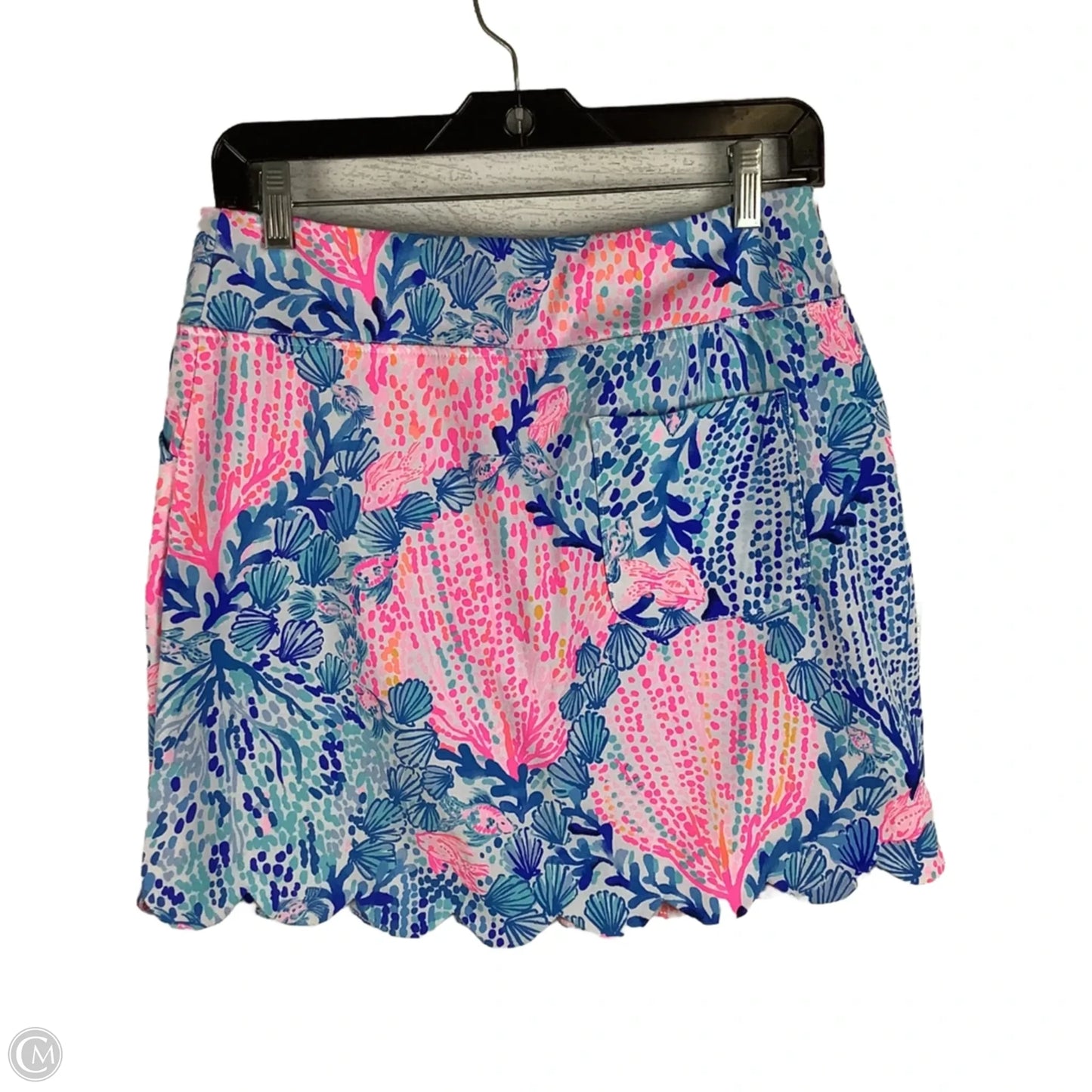 Skort Designer By Lilly Pulitzer In Blue & Pink, Size: 4