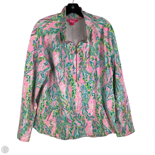 Sweatshirt Designer By Lilly Pulitzer In Blue & Pink, Size: Xxl