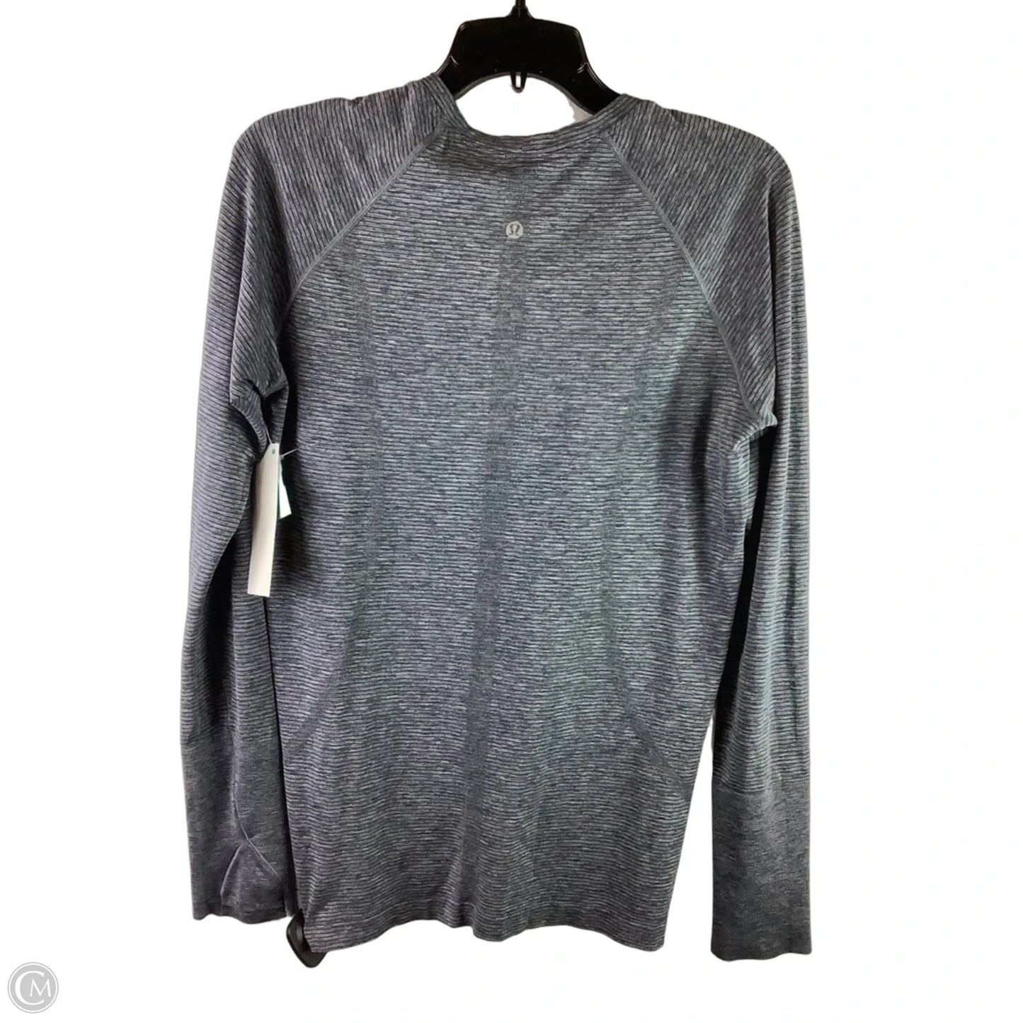 Athletic Top Long Sleeve Collar By Lululemon In Grey, Size: 12