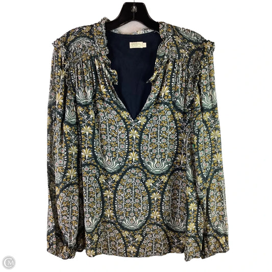Top Long Sleeve By Spartina In Green, Size: L