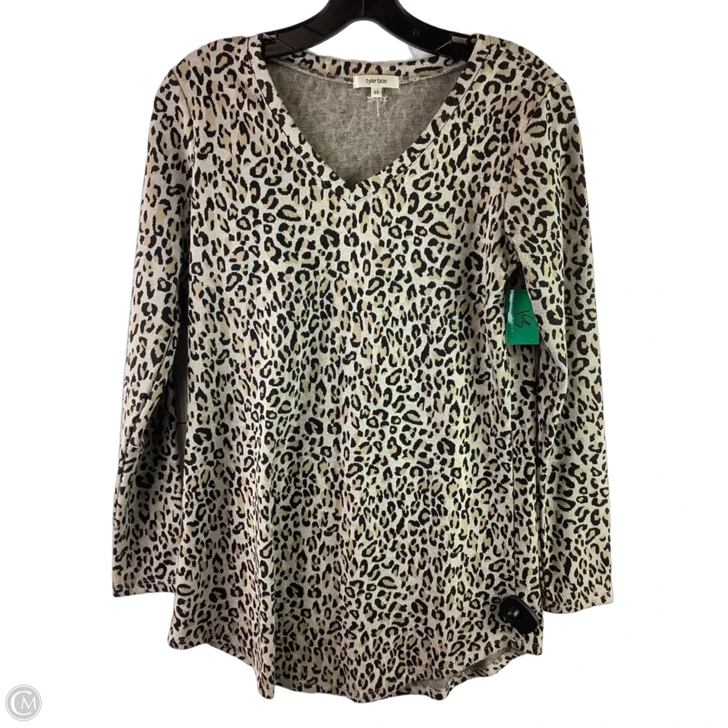 Top Long Sleeve By Tyler Boe In Animal Print, Size: Xs