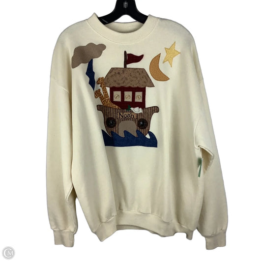 Sweatshirt Crewneck By Lee In Cream, Size: Xl