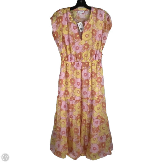 Dress Casual Maxi By Steve Madden In Pink & Yellow, Size: M