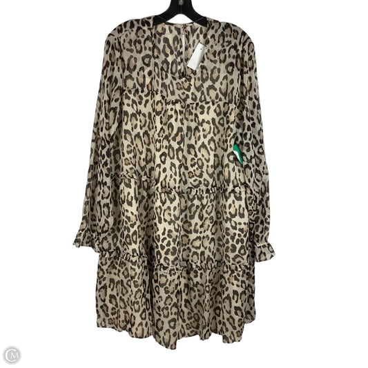 Dress Casual Short By Loft In Animal Print, Size: Xxl