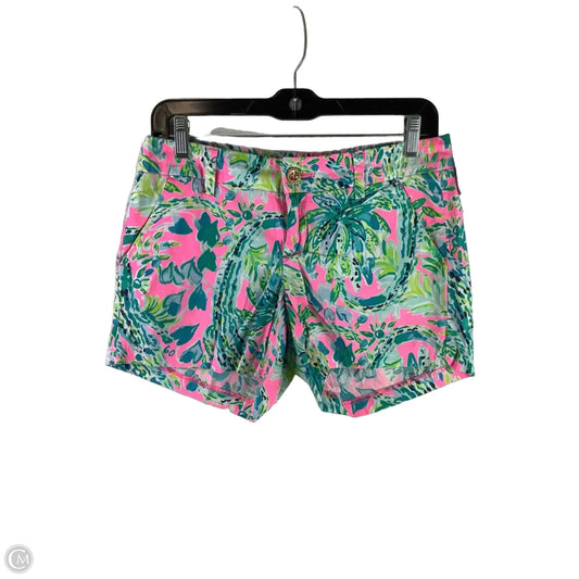 Shorts Designer By Lilly Pulitzer In Green & Pink, Size: 2