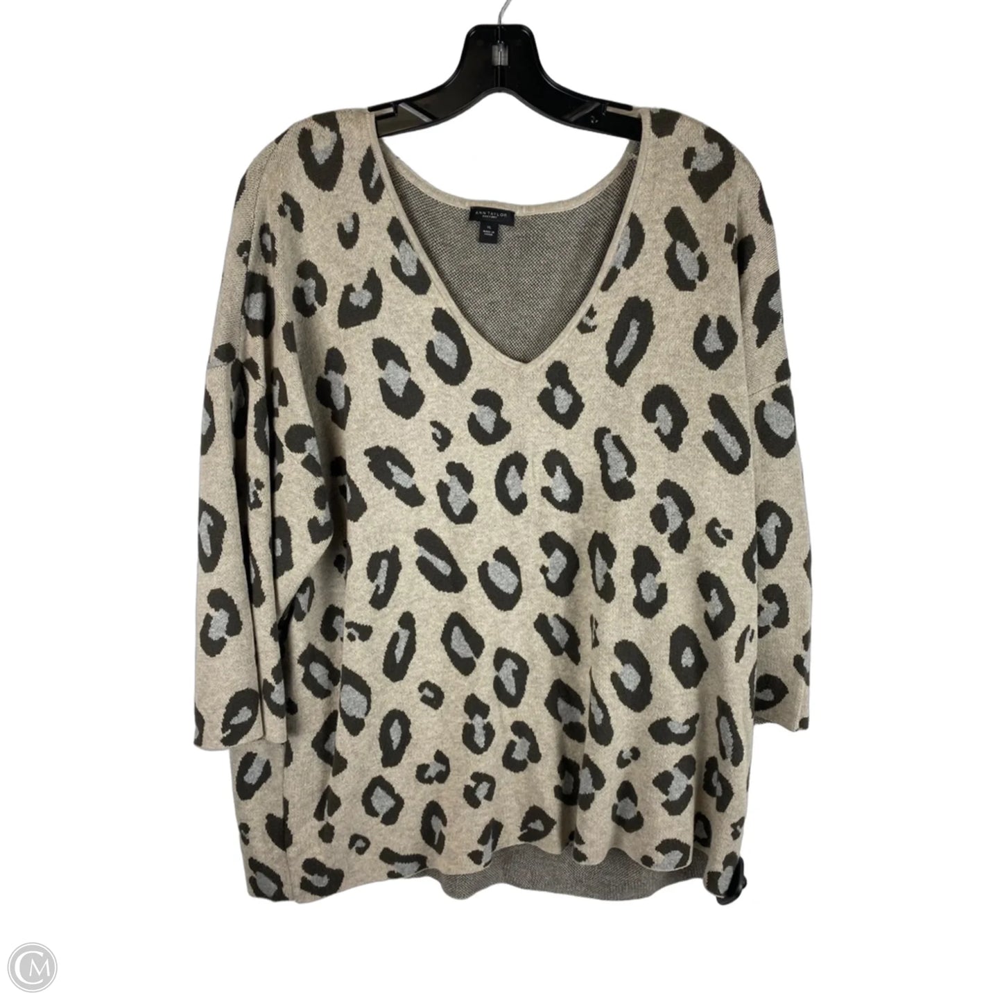 Sweater By Ann Taylor In Animal Print, Size: Xl