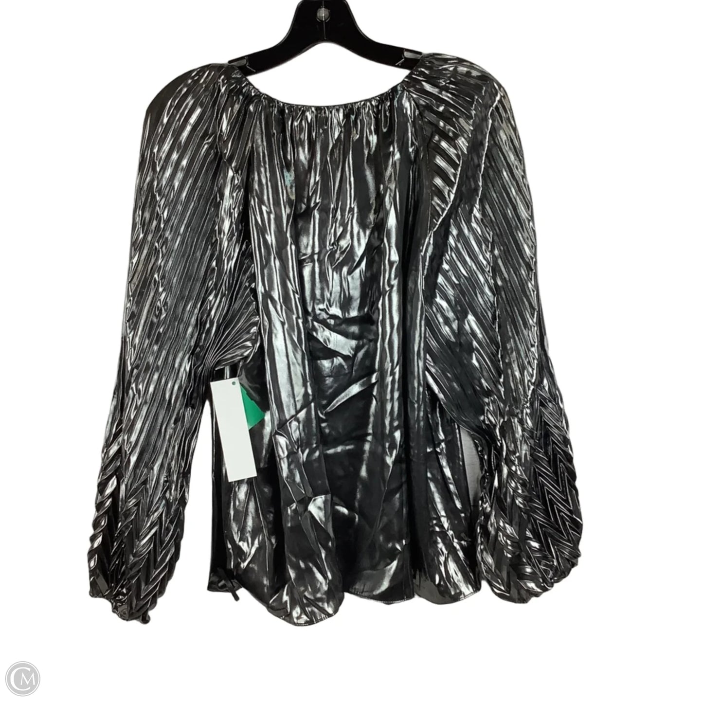 Top Long Sleeve By Jade by Johnny Was In Silver, Size: L