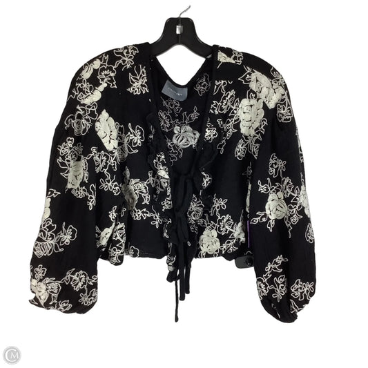 Top Long Sleeve By Hudson In Black & White, Size: L
