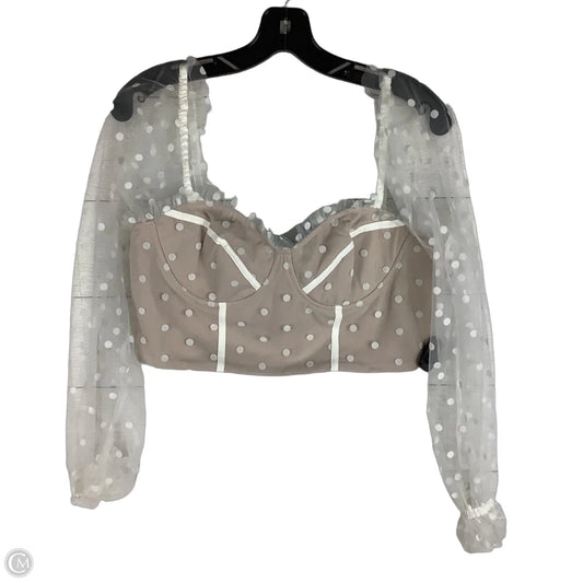 Top Long Sleeve By Clothes Mentor In White, Size: Xl (US 10)