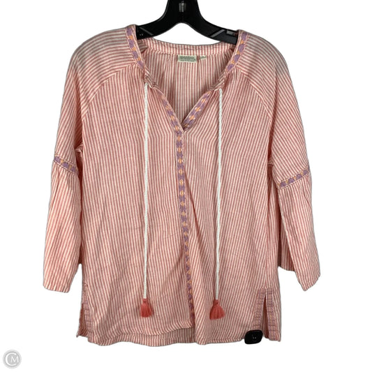 Top Long Sleeve By Spartina In Coral, Size: S