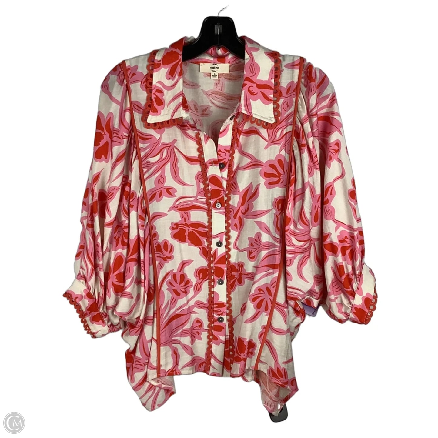 Top Short Sleeve By Entro In Pink, Size: S