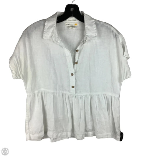 Top Short Sleeve By C And C In White, Size: Xs