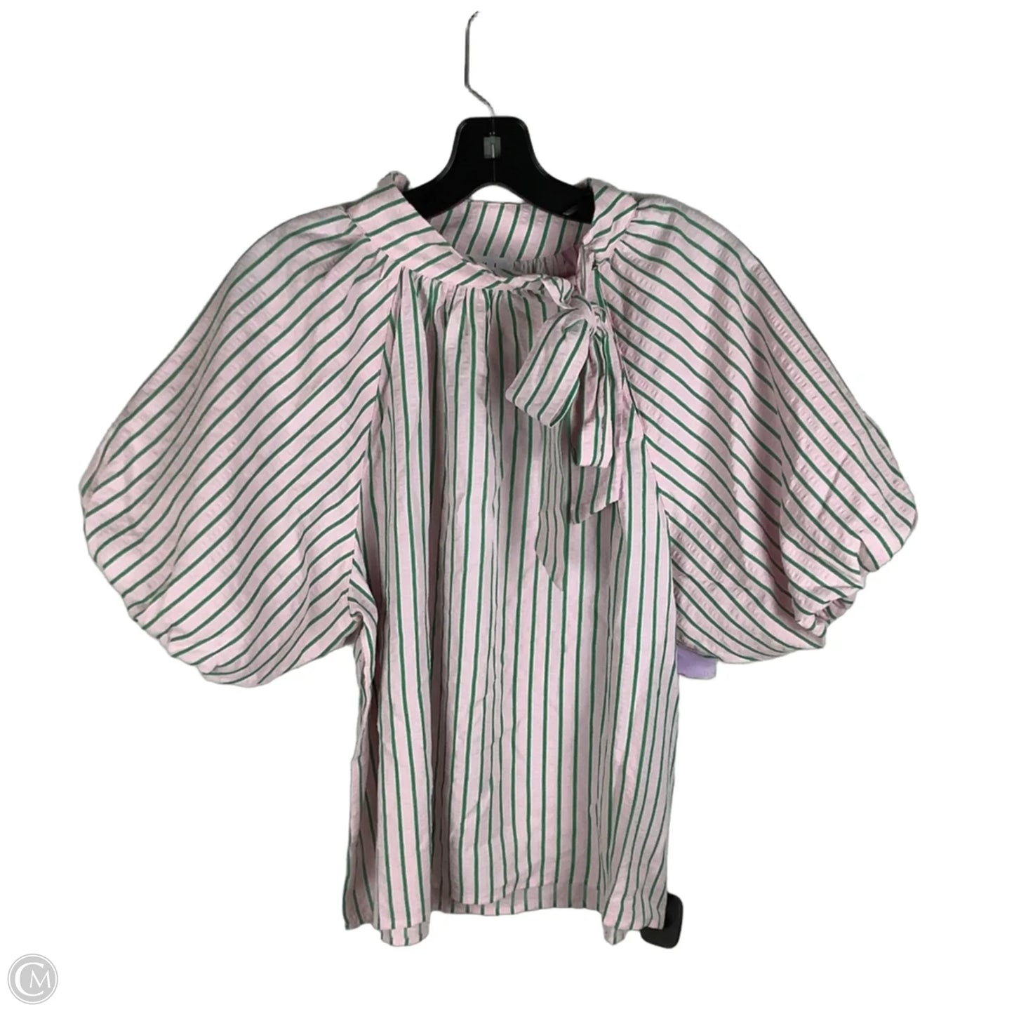 Top Short Sleeve By Thml In Green & Pink, Size: Xs