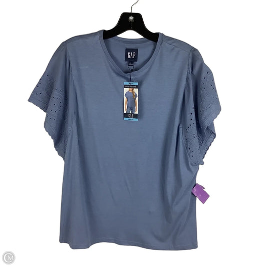 Top Short Sleeve By Gap In Blue, Size: L