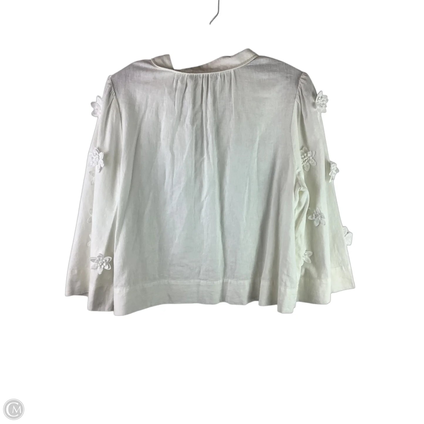 Top Long Sleeve By Loft In White, Size: M