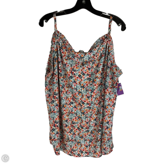 Top Sleeveless By Loft In Floral Print, Size: 20