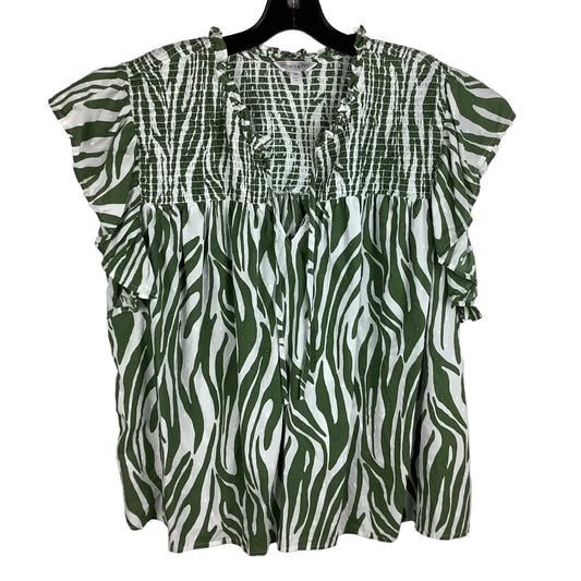Top Short Sleeve By Crown And Ivy In Green, Size: 3x