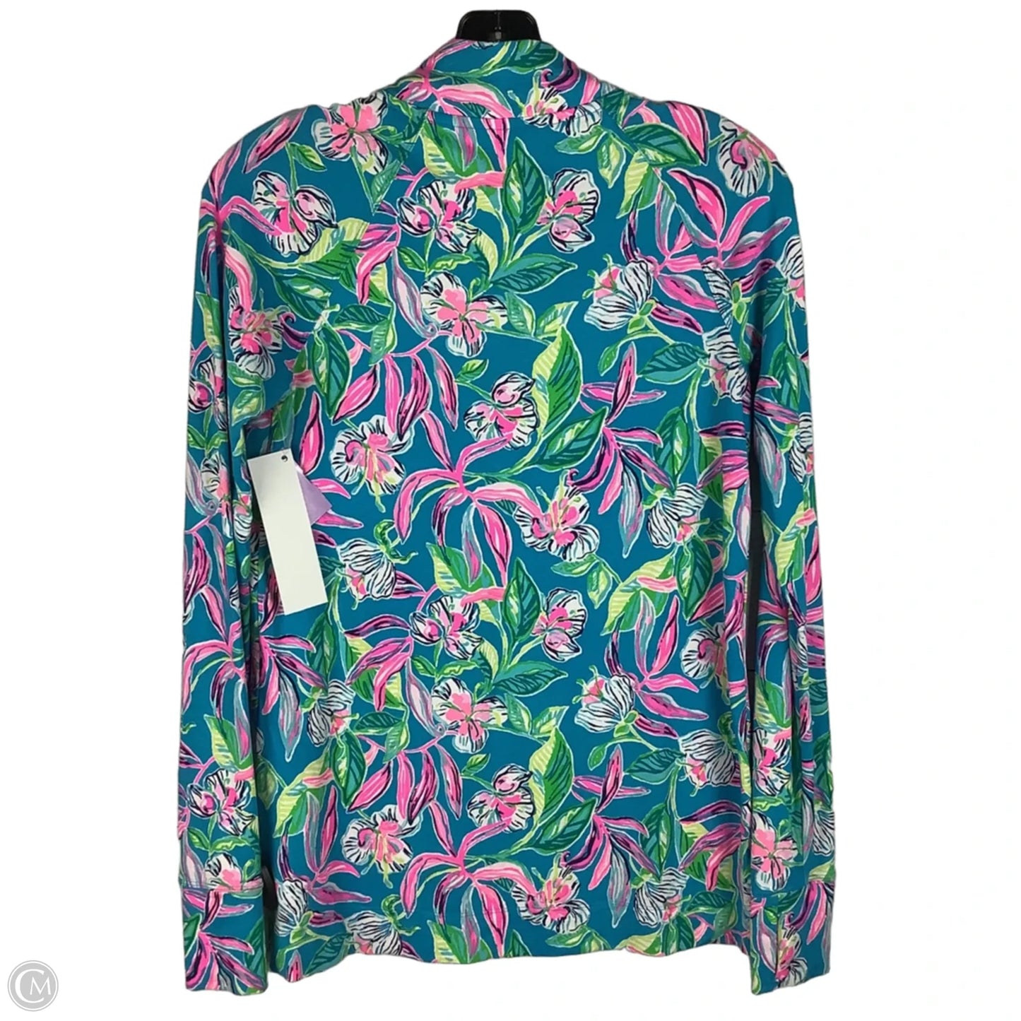 Top Long Sleeve Designer By Lilly Pulitzer In Blue & Pink, Size: Xs