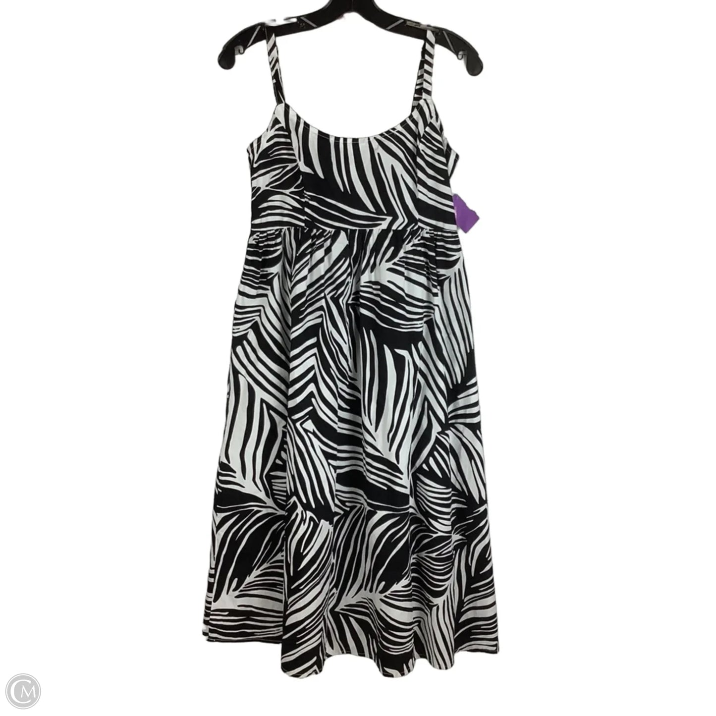 Dress Casual Midi By Clothes Mentor In Black & White, Size: S