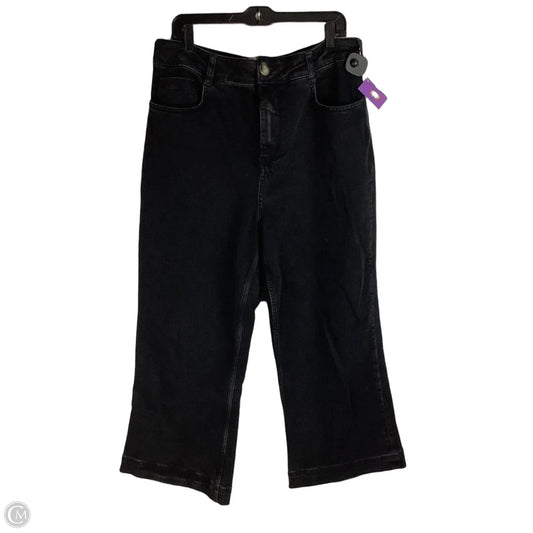 Jeans Straight By Pilcro In Black Denim, Size: 14 (32)