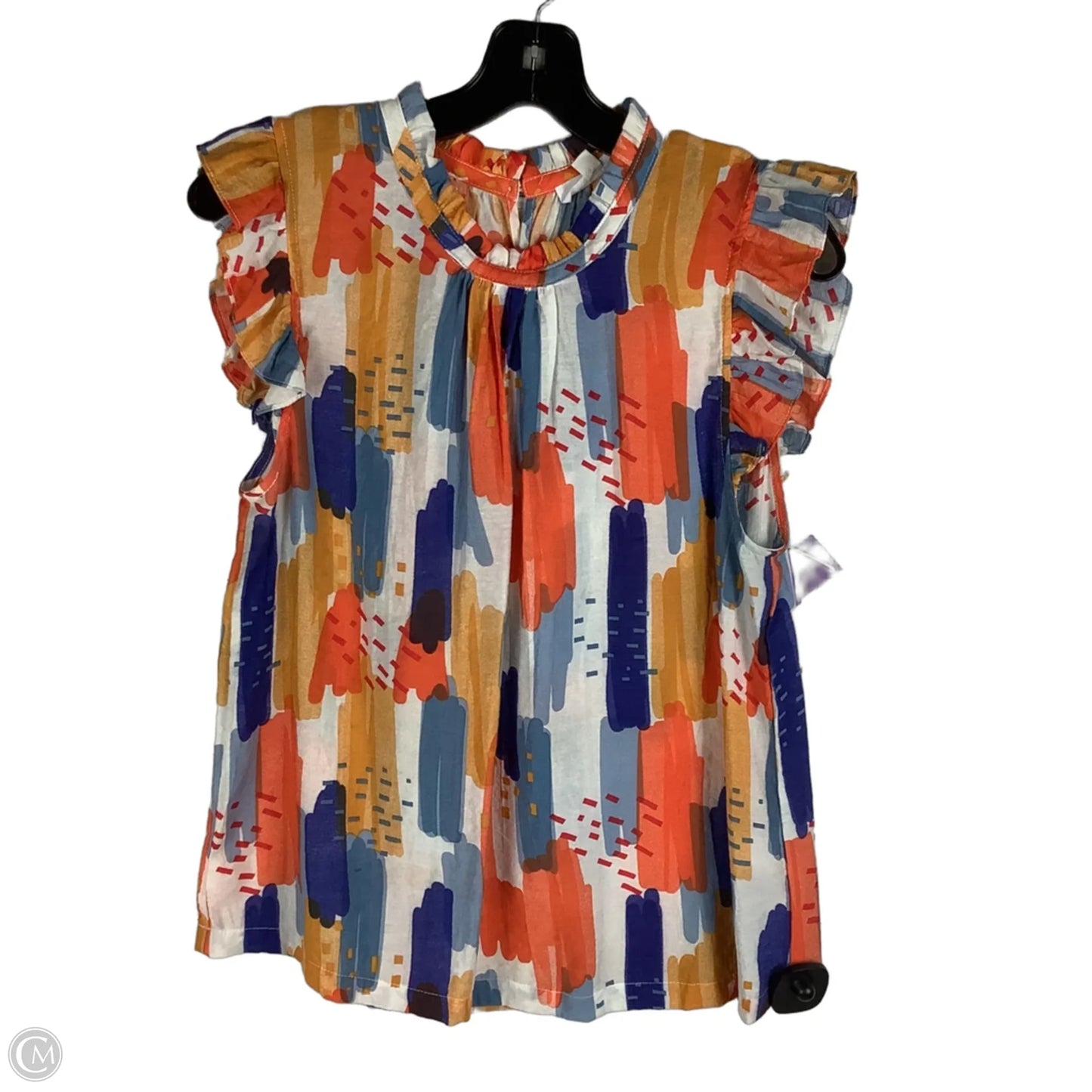Top Sleeveless By Thml In Blue & Orange, Size: M