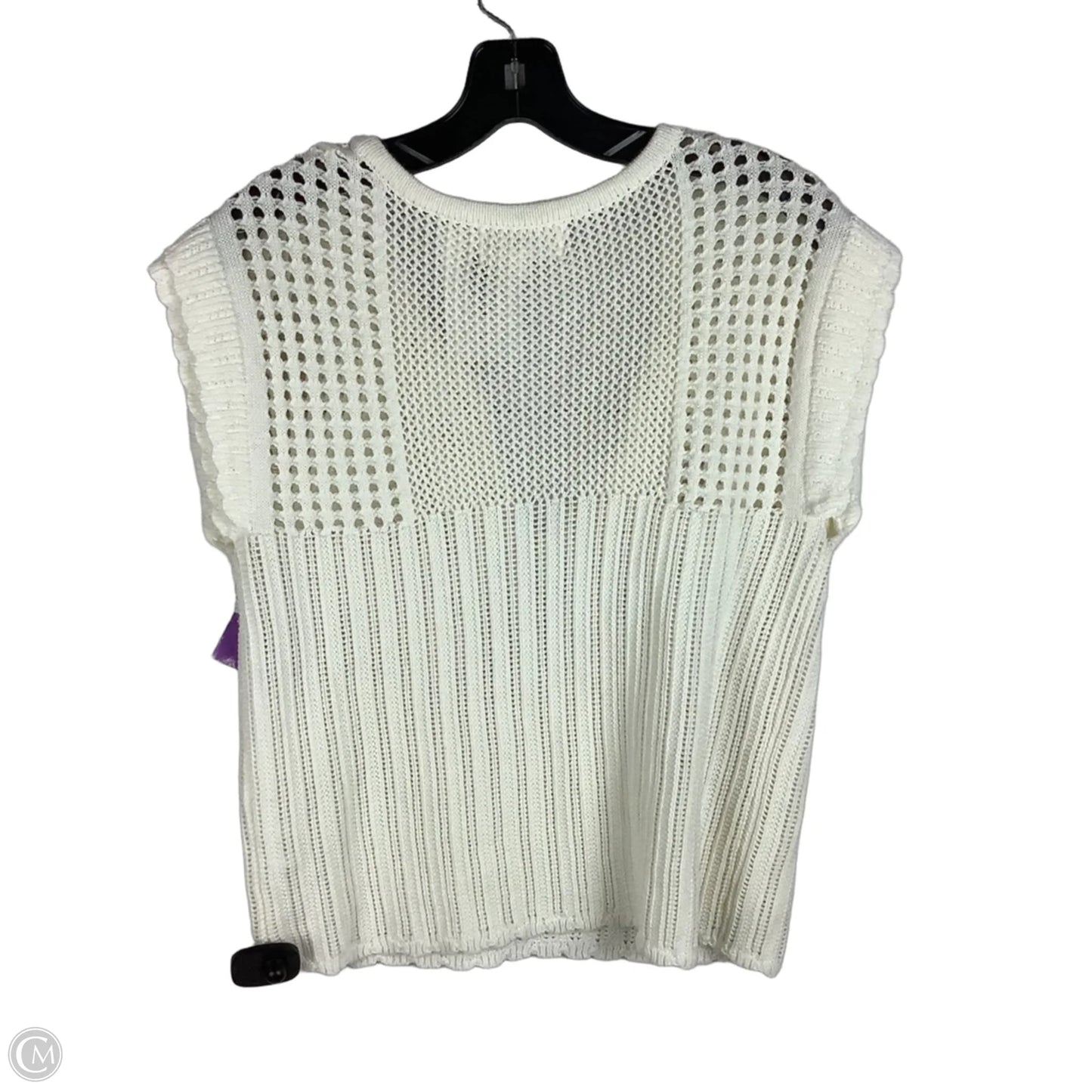 Top Short Sleeve By Heartloom In White, Size: L
