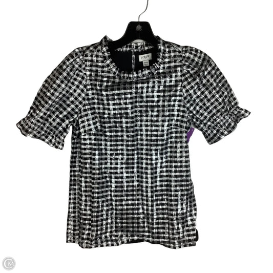 Top Short Sleeve By J. Crew In Silver, Size: Xxs