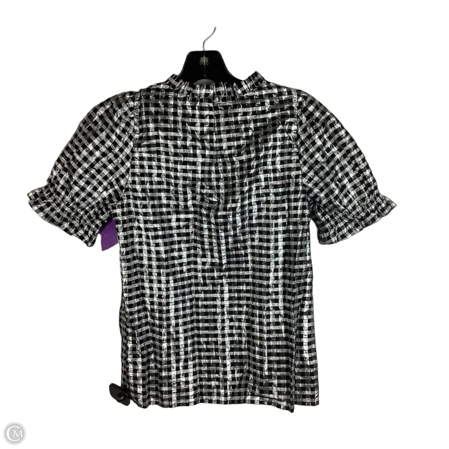Top Short Sleeve By J. Crew In Silver, Size: Xxs