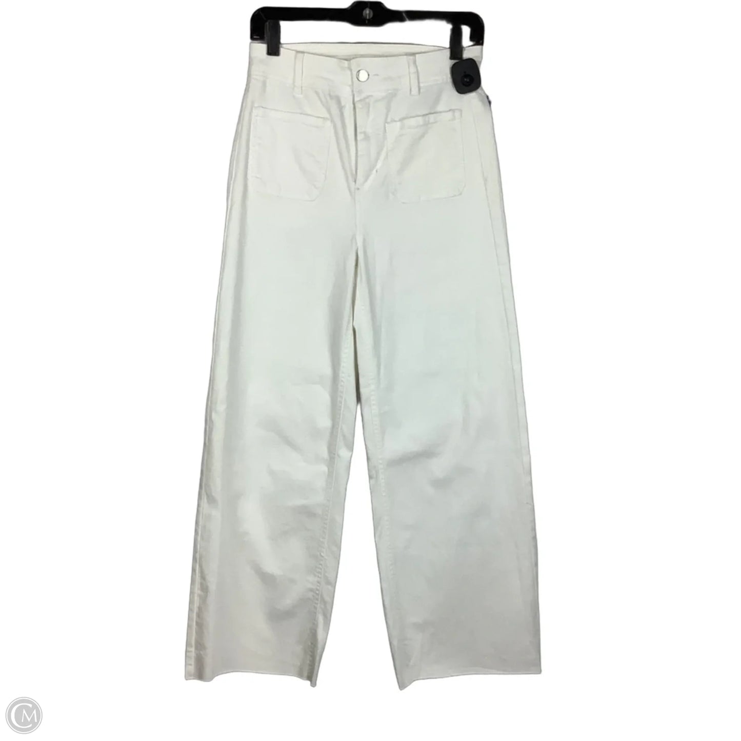 Jeans Wide Leg By Oat In White Denim, Size: 4 (27)