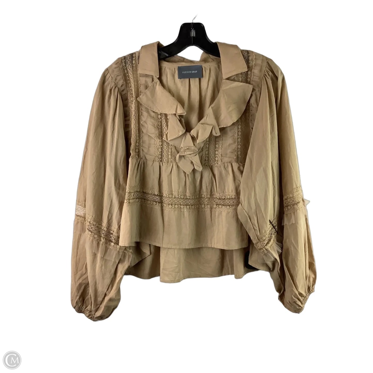 Top Long Sleeve By Hudson In Brown, Size: S