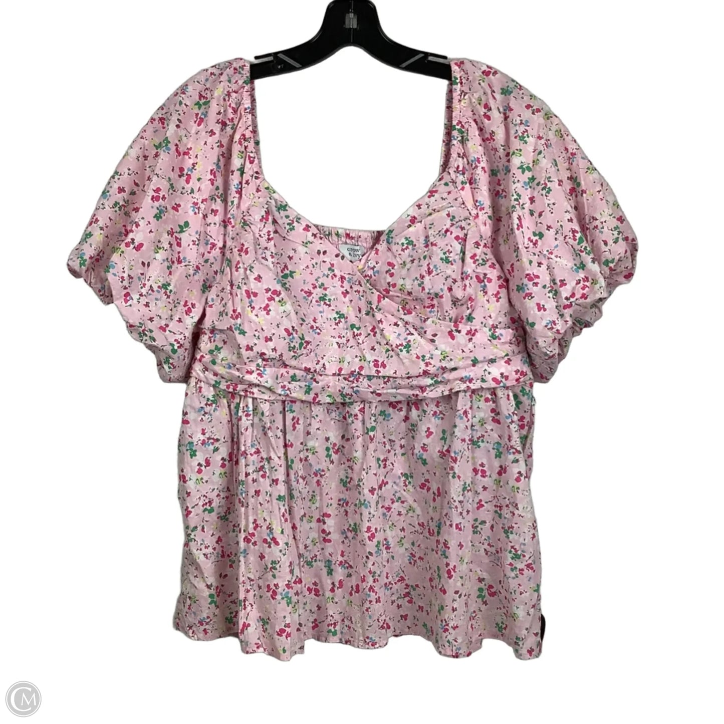 Top Short Sleeve By Crown And Ivy In Pink, Size: Xl