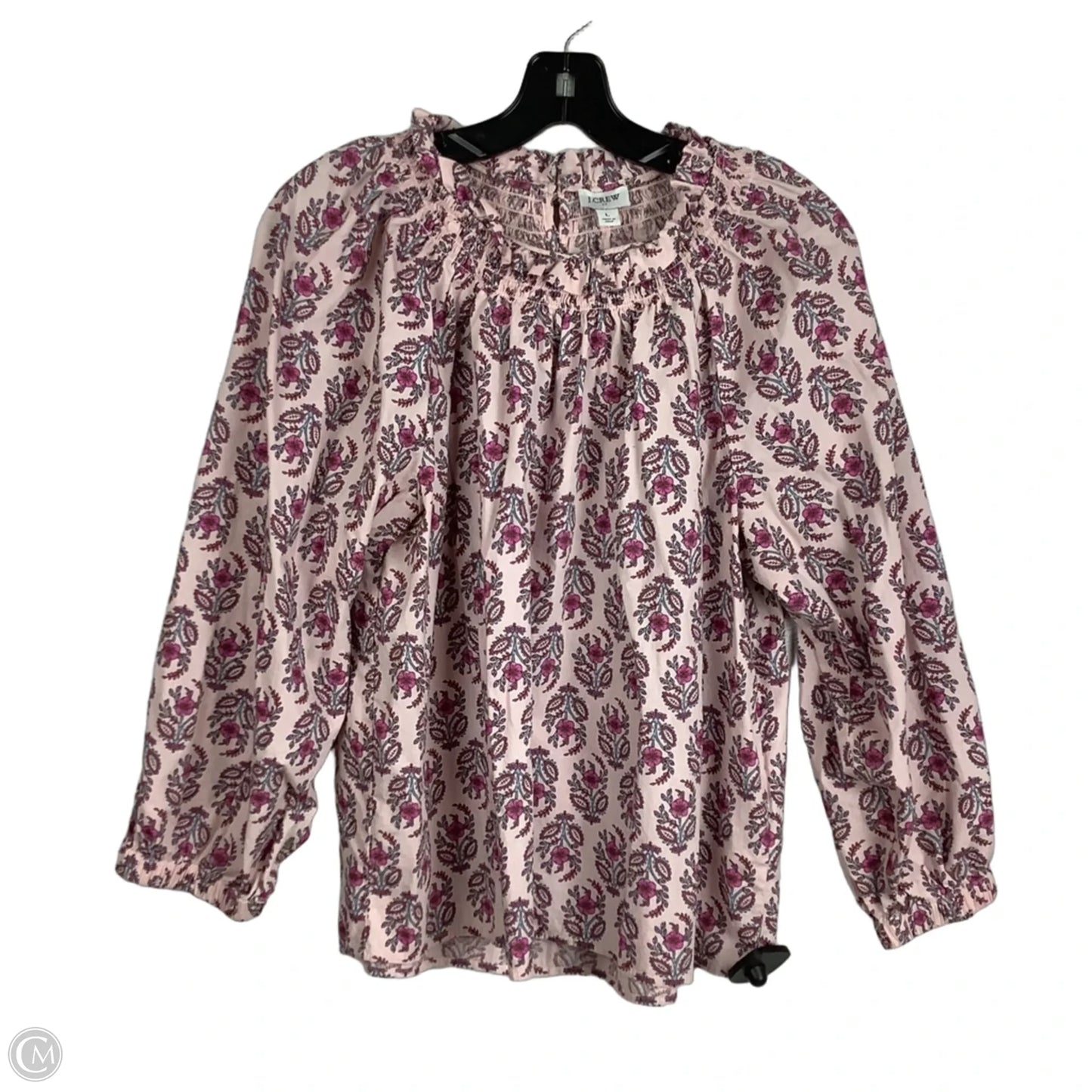 Top Long Sleeve By J. Crew In Pink, Size: L