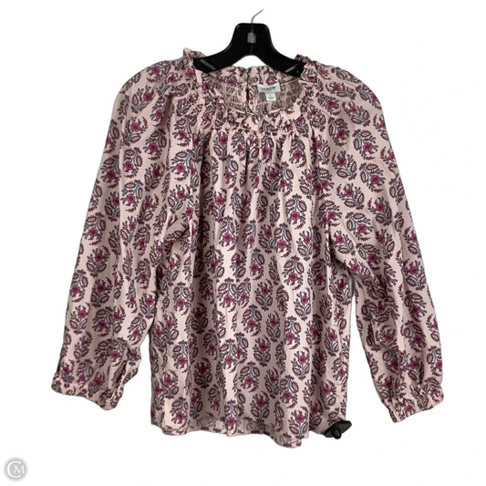 Top Long Sleeve By J. Crew In Pink, Size: L