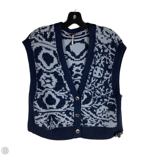 Vest Sweater By Free People In Blue, Size: L
